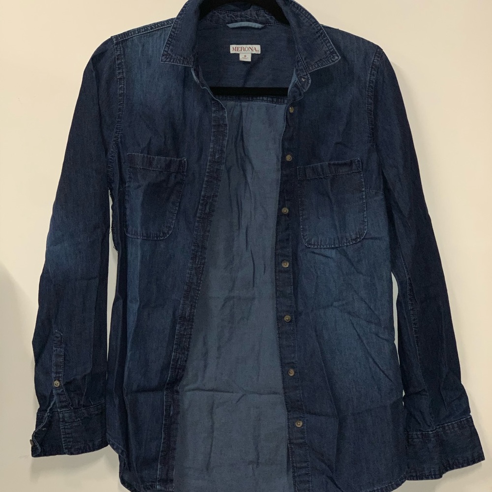 Denim button up